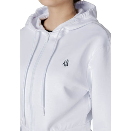 Armani Exchange – Kapuzenpullover aus weißer Baumwolle