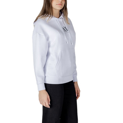Armani Exchange – Kapuzenpullover aus weißer Baumwolle