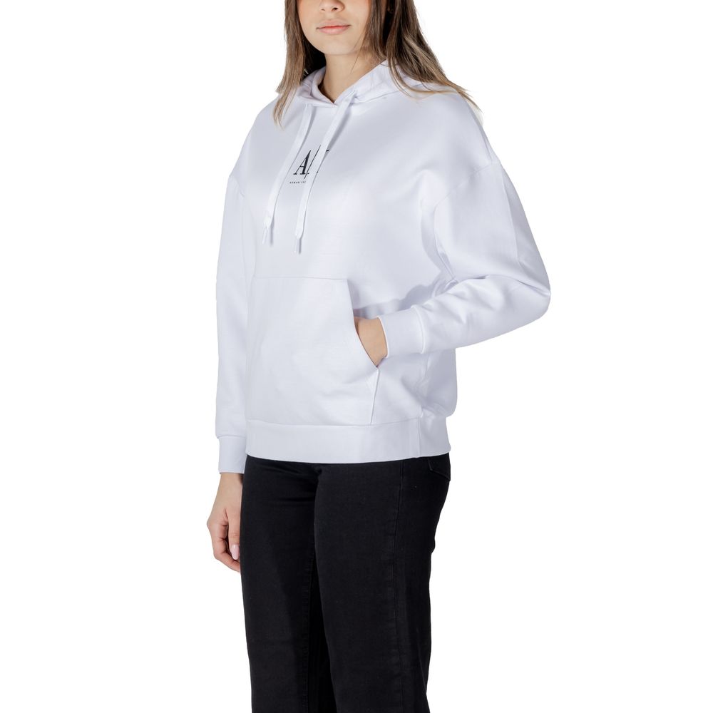 Armani Exchange – Kapuzenpullover aus weißer Baumwolle