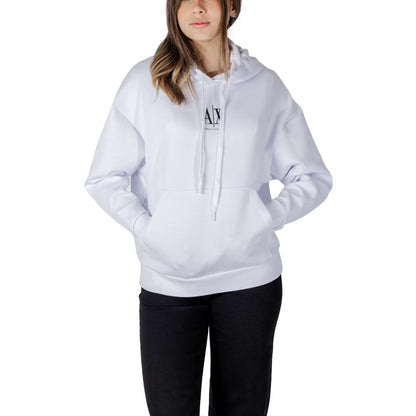 Armani Exchange – Kapuzenpullover aus weißer Baumwolle