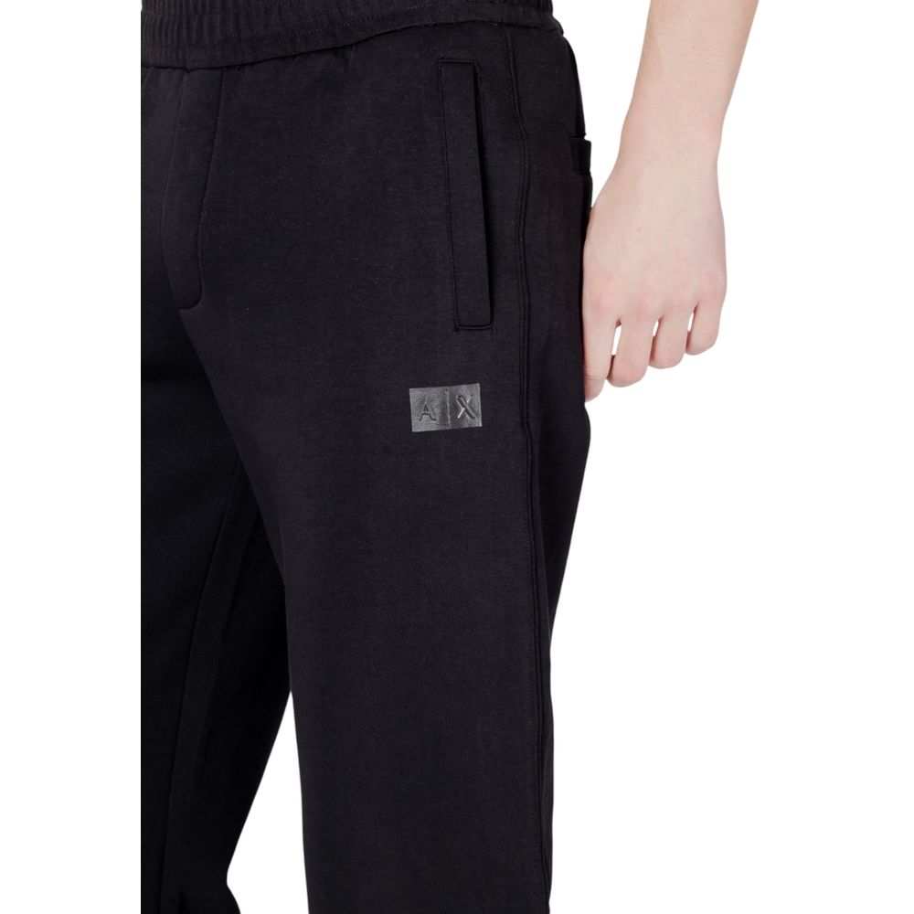 Armani Exchange – Schwarze Jogginghose aus Baumwolle
