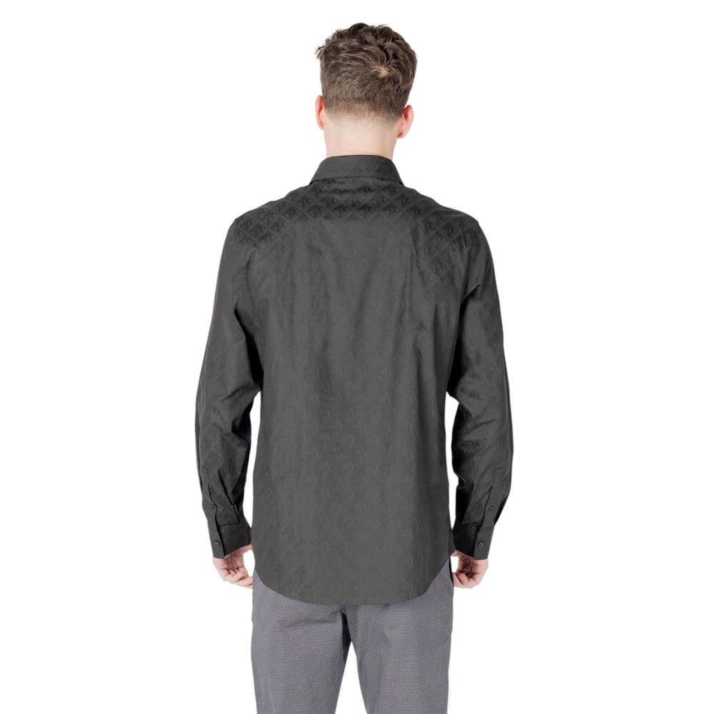 Armani Exchange Schwarzes Baumwollhemd