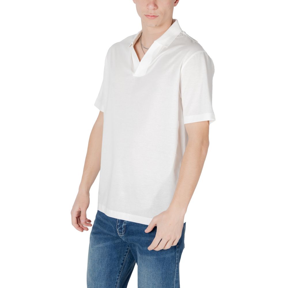 Armani Exchange Poloshirt aus weißer Baumwolle