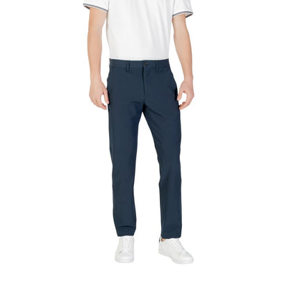 Hugo Boss – Enge Polyesterhose in Blau