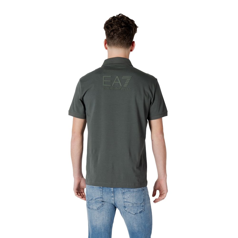 EA7 Emporio Armani – Grünes Poloshirt aus Baumwolle