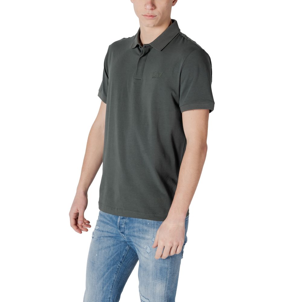 EA7 Emporio Armani – Grünes Poloshirt aus Baumwolle