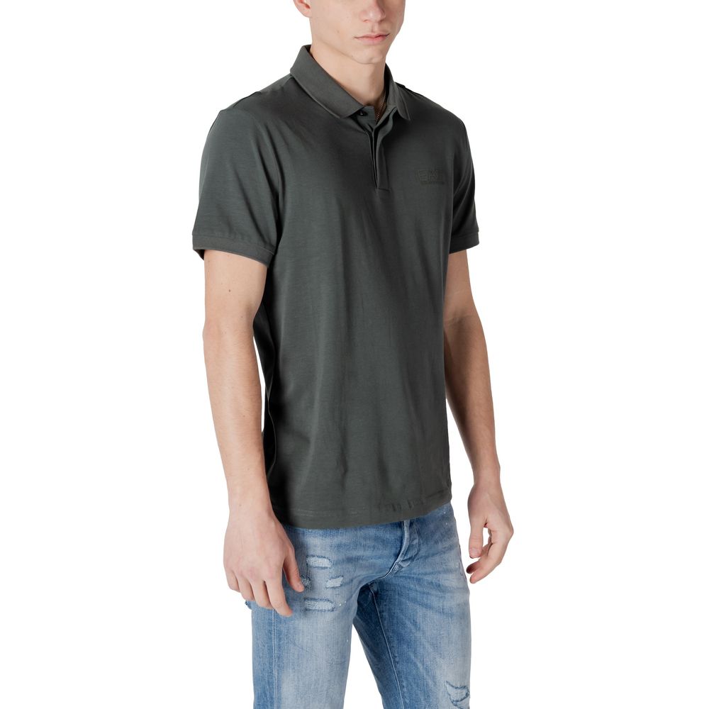 EA7 Emporio Armani – Grünes Poloshirt aus Baumwolle