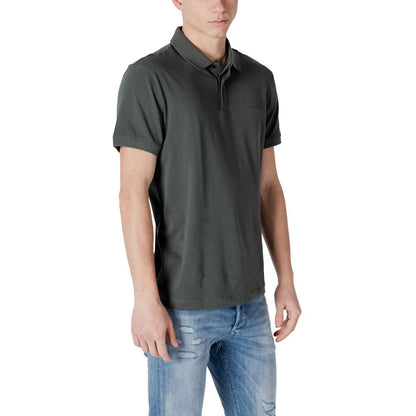 EA7 Emporio Armani – Grünes Poloshirt aus Baumwolle
