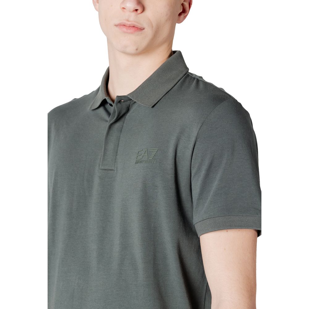 EA7 Emporio Armani – Grünes Poloshirt aus Baumwolle