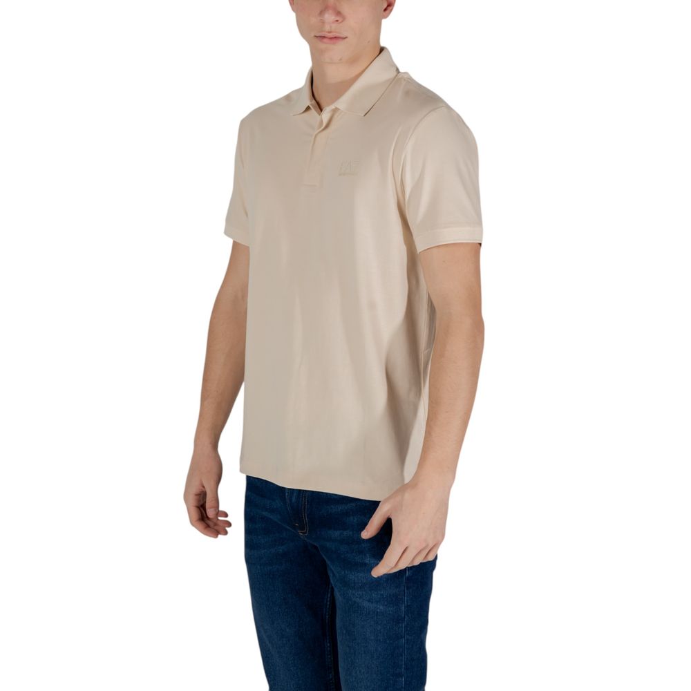 EA7 Emporio Armani – Beiges Poloshirt aus Baumwolle
