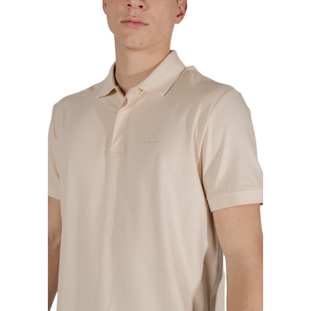 EA7 Emporio Armani – Beiges Poloshirt aus Baumwolle