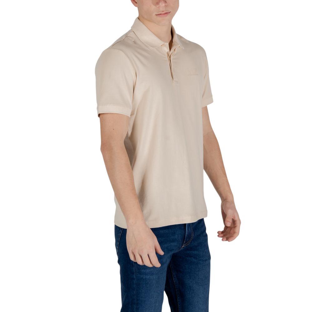 EA7 Emporio Armani – Beiges Poloshirt aus Baumwolle