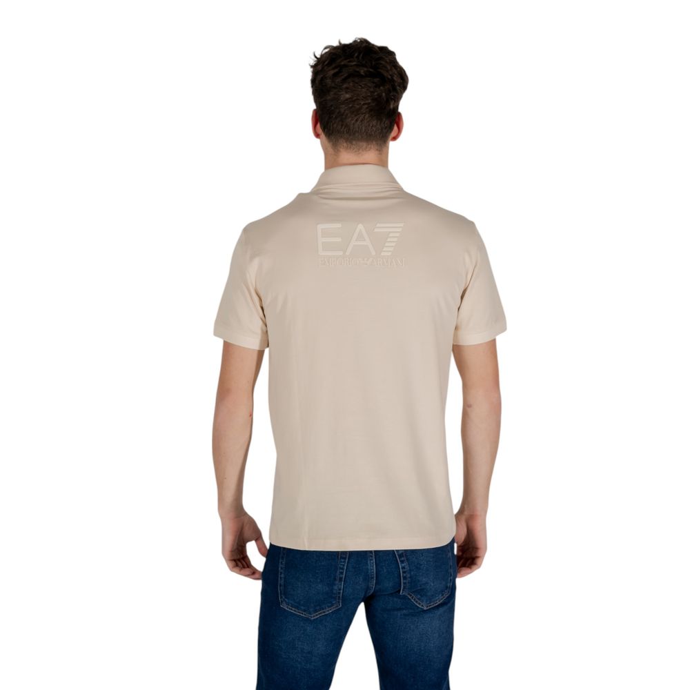 EA7 Emporio Armani – Beiges Poloshirt aus Baumwolle