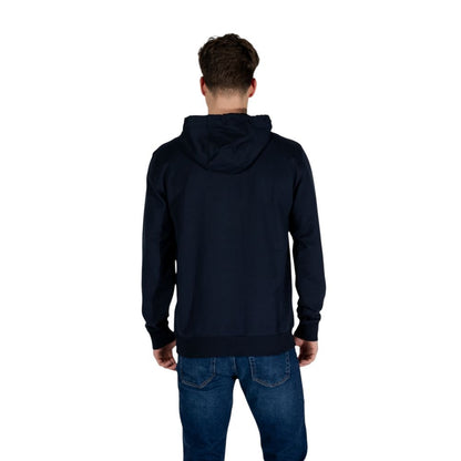 EA7 Emporio Armani Blauer Baumwoll-Kapuzenpullover