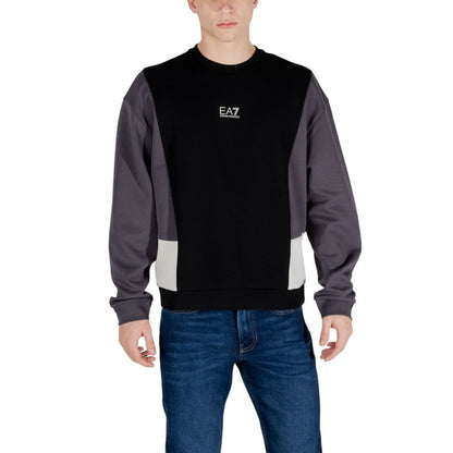 EA7 Emporio Armani – Schwarzes Baumwoll-Sweatshirt