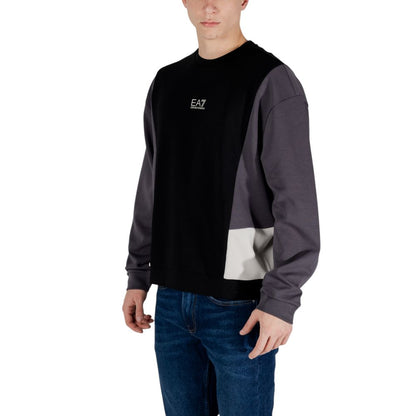 EA7 Emporio Armani – Schwarzes Baumwoll-Sweatshirt