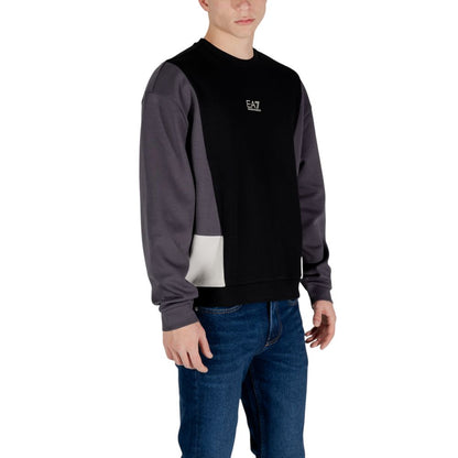 EA7 Emporio Armani – Schwarzes Baumwoll-Sweatshirt