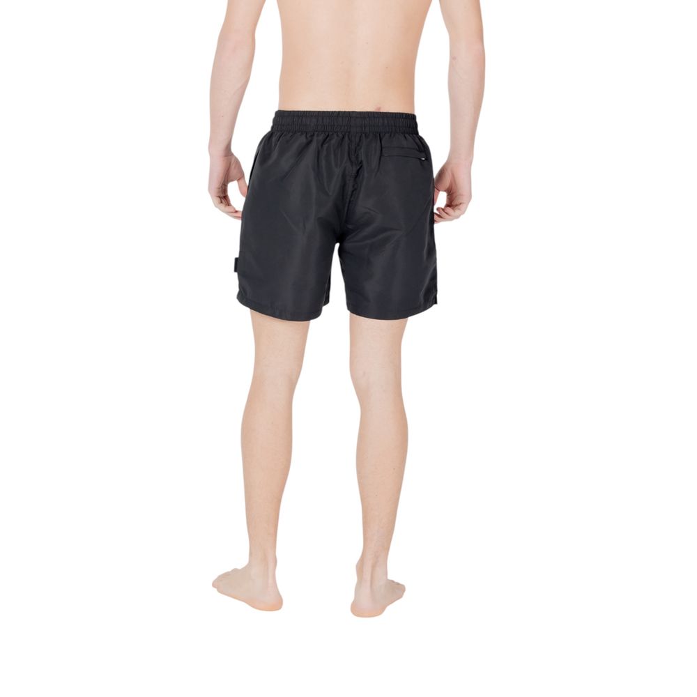 EA7 Emporio Armani – Schwarze Badeshorts aus Polyester