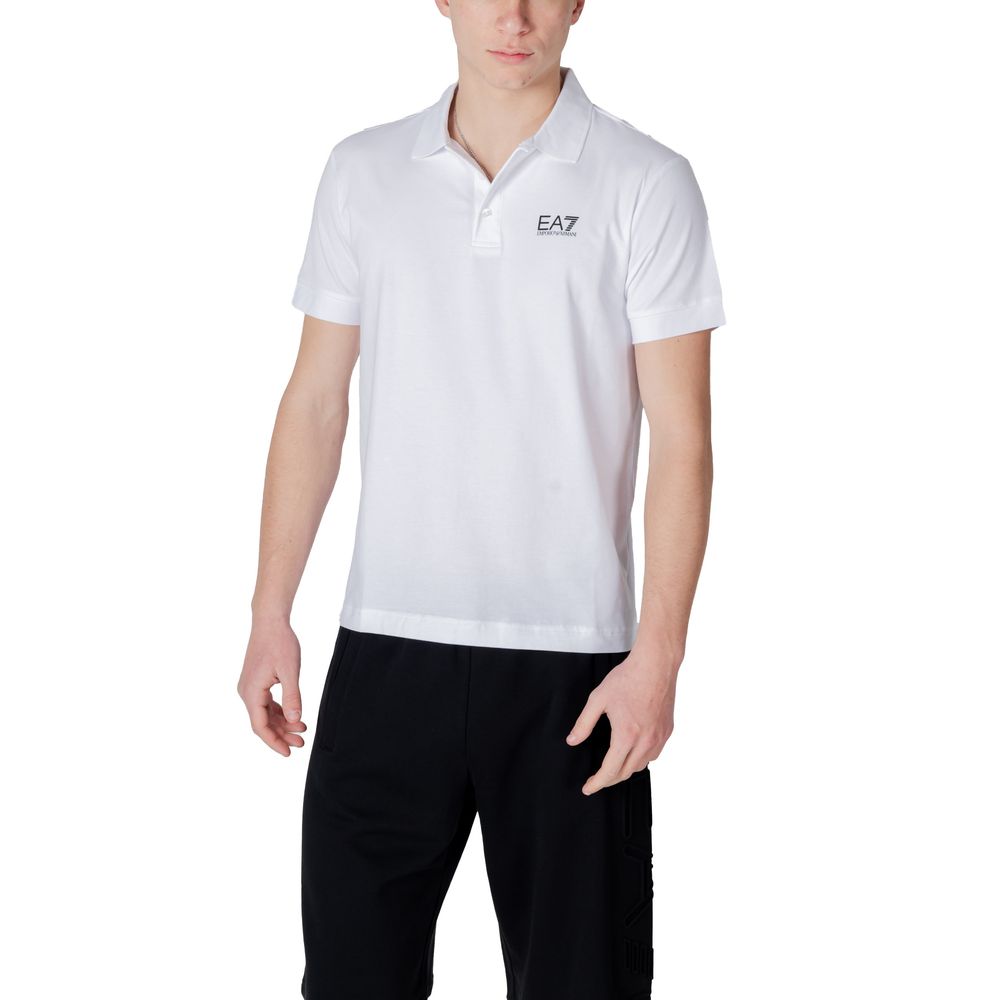 EA7 Emporio Armani – Weißes Poloshirt aus Baumwolle
