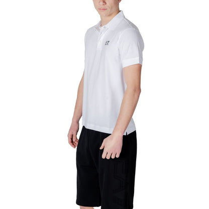 EA7 Emporio Armani – Weißes Poloshirt aus Baumwolle