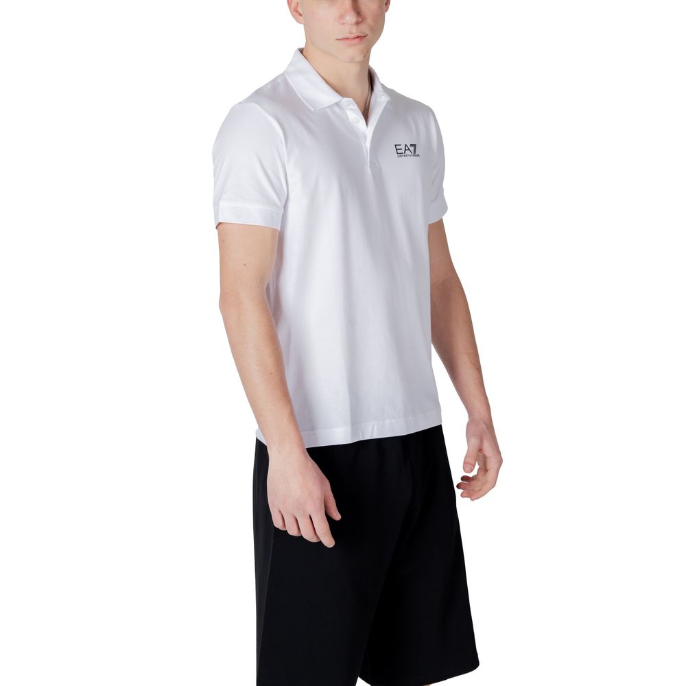 EA7 Emporio Armani – Weißes Poloshirt aus Baumwolle