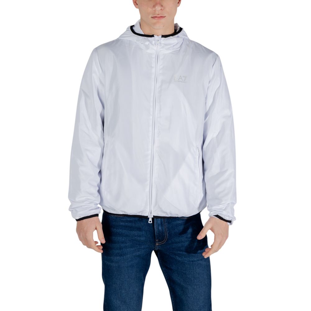 EA7 Emporio Armani Weiße Polyesterjacken und -mäntel