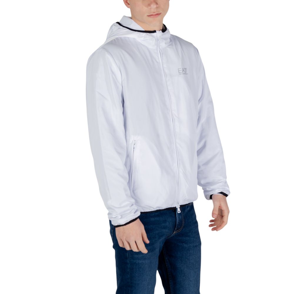 EA7 Emporio Armani Weiße Polyesterjacken und -mäntel