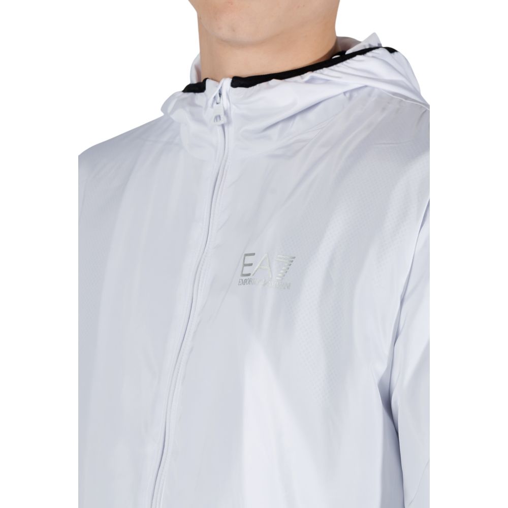 EA7 Emporio Armani Weiße Polyesterjacken und -mäntel