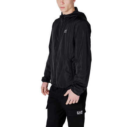 EA7 Emporio Armani Schwarze Polyesterjacken und -mäntel