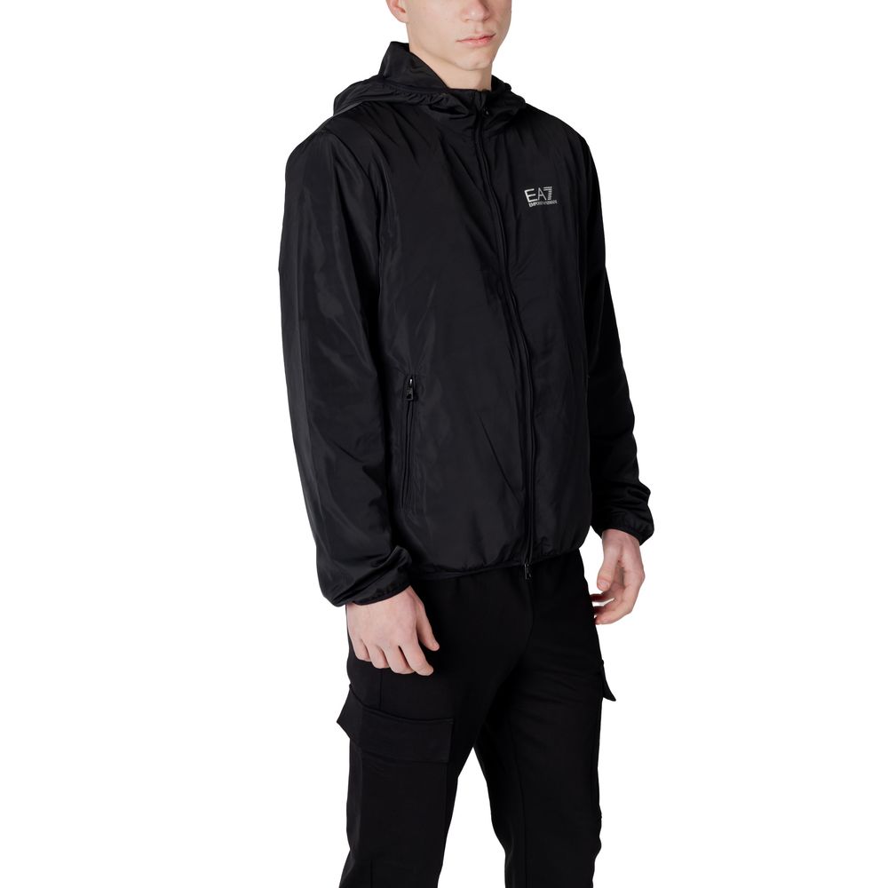 EA7 Emporio Armani Schwarze Polyesterjacken und -mäntel