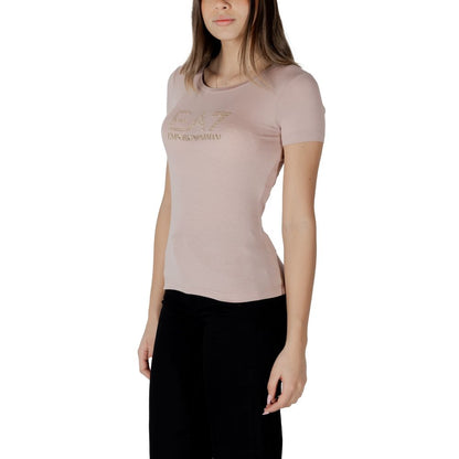 EA7 Emporio Armani – Modal-T-Shirt in Rosa