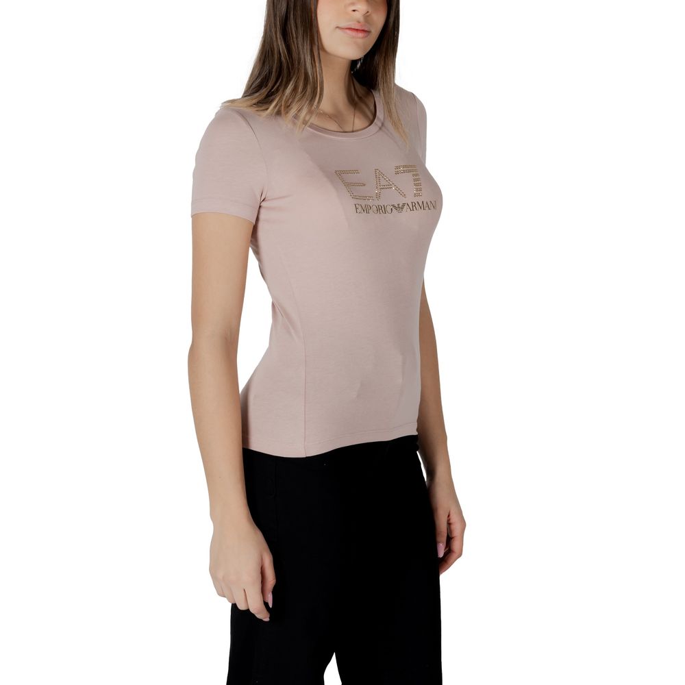 EA7 Emporio Armani – Modal-T-Shirt in Rosa