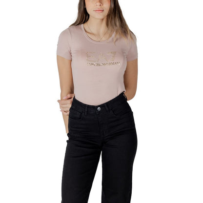EA7 Emporio Armani – Modal-T-Shirt in Rosa