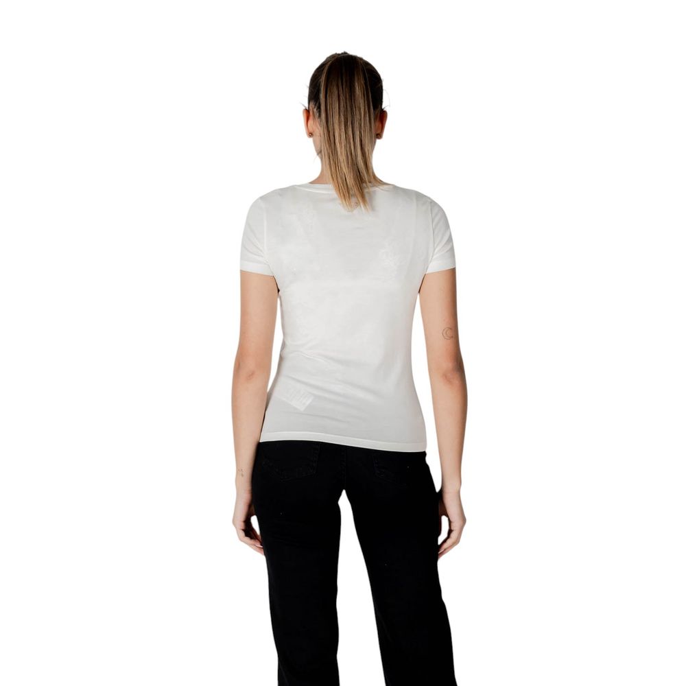 EA7 Emporio Armani – Cremefarbenes Modal-T-Shirt