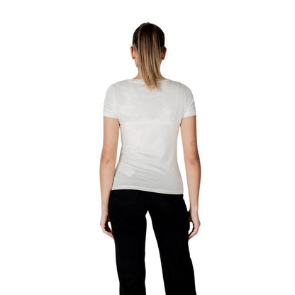 EA7 Emporio Armani – Cremefarbenes Modal-T-Shirt