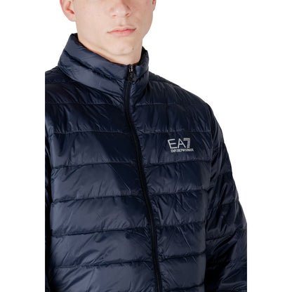 EA7 Emporio Armani Blaue Polyamidjacken und -mäntel