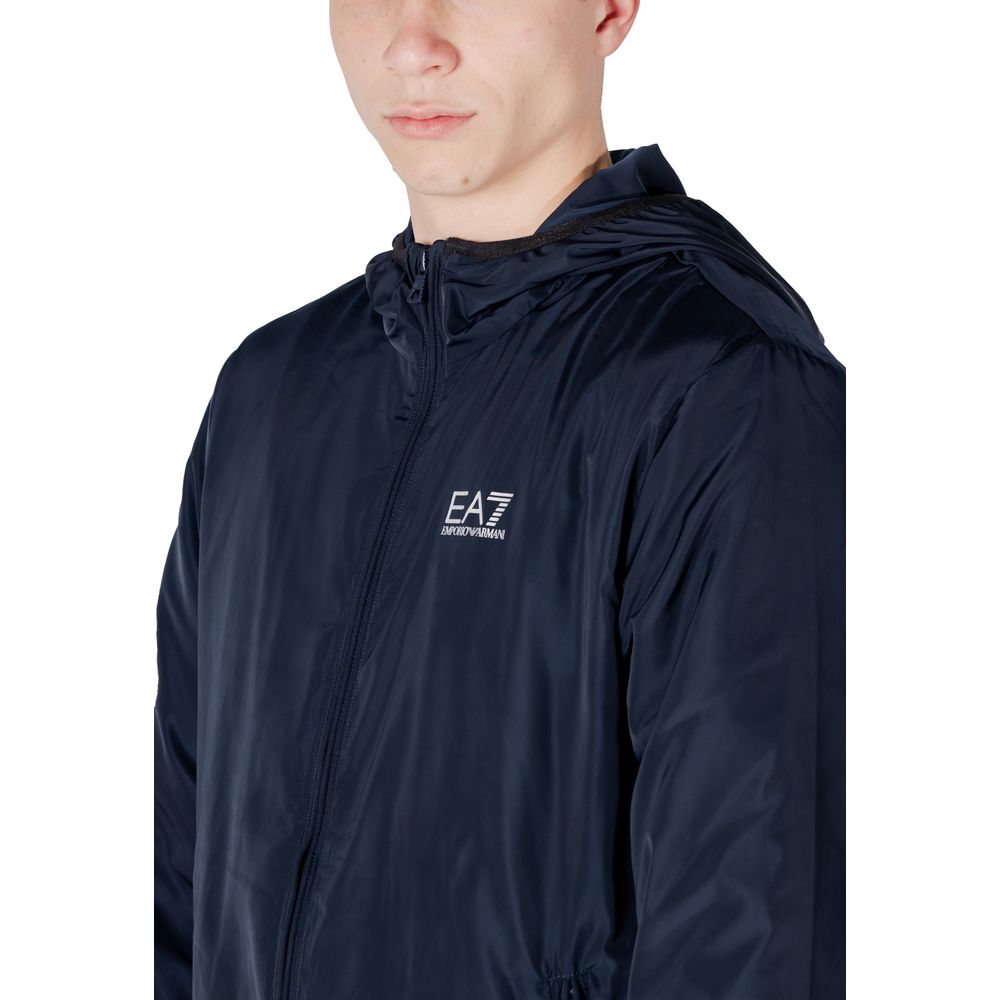 EA7 Emporio Armani Blaue Polyesterjacken und -mäntel