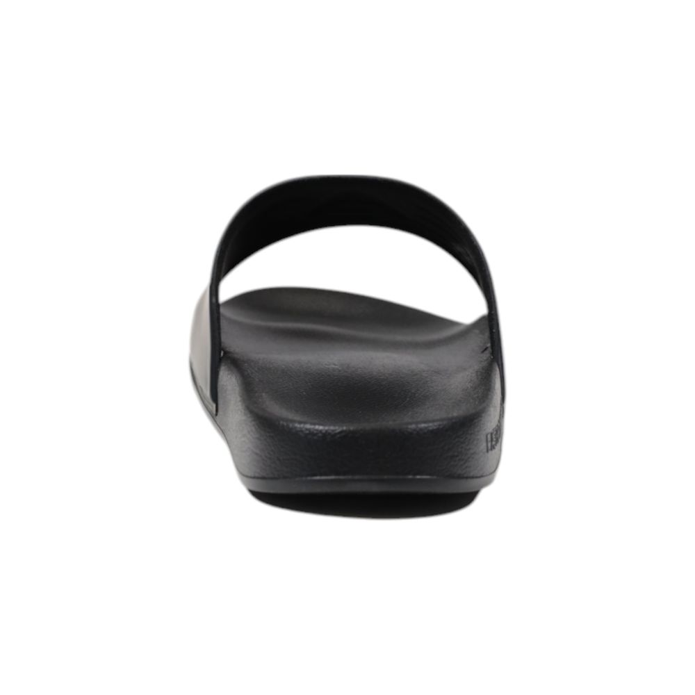 شبشب EA7 إمبوريو أرماني باللونين الأبيض والأسود من مادة البولي فينيل كلوريد