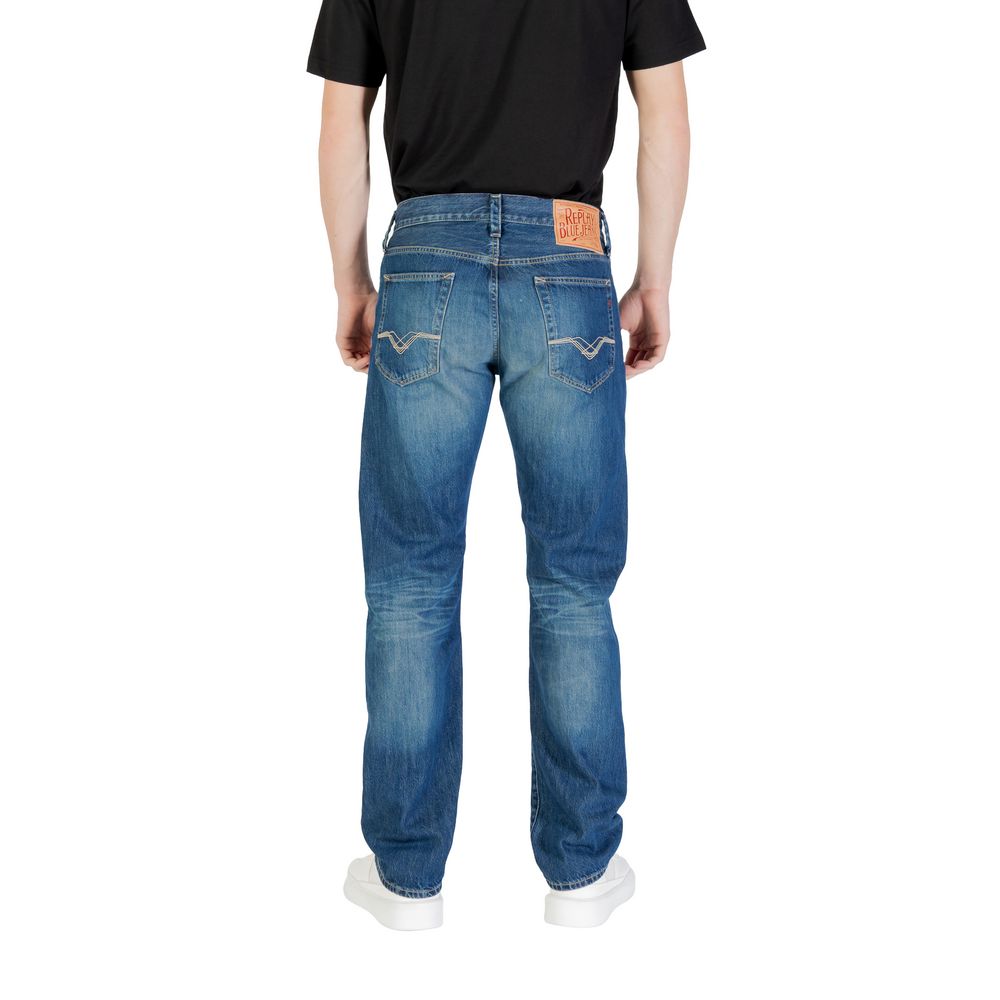 Replay – Blaue Jeans aus Baumwolle mit entspannter Passform