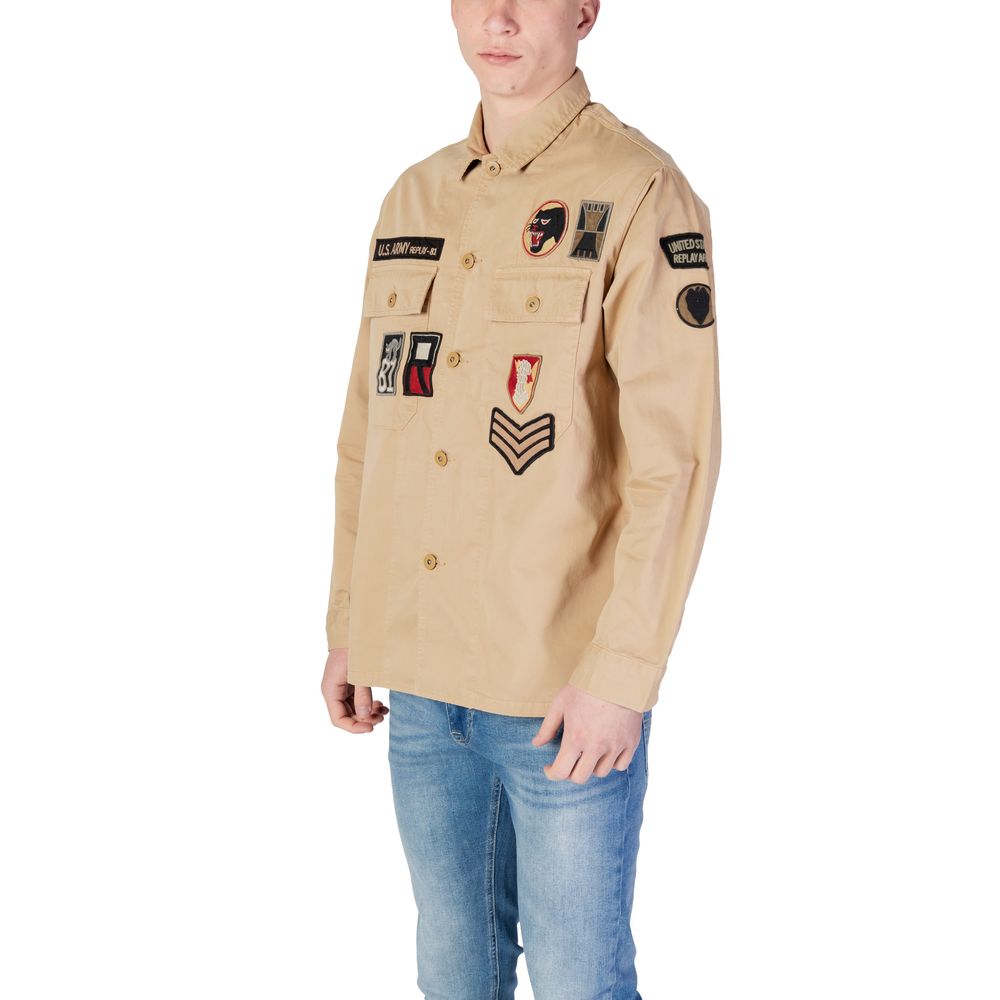 Beiges Baumwollhemd von Replay