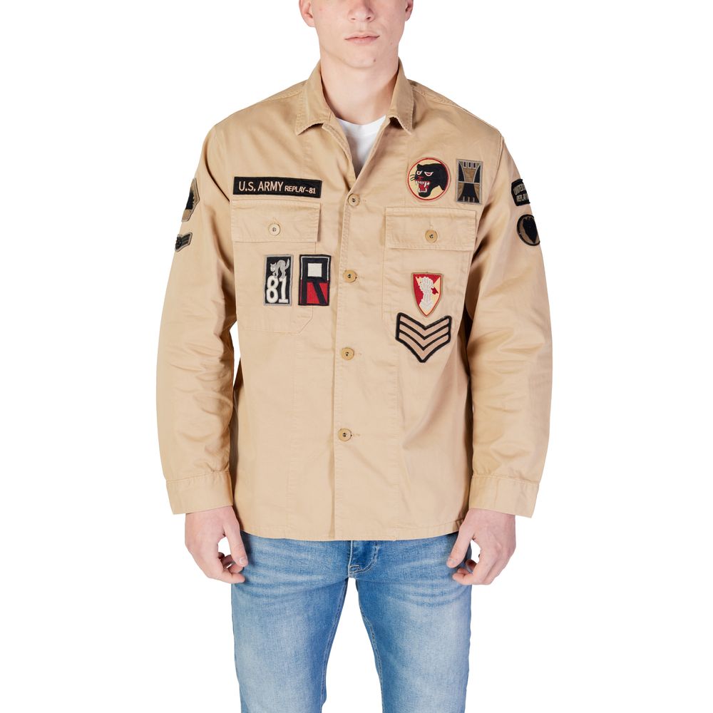 Beiges Baumwollhemd von Replay