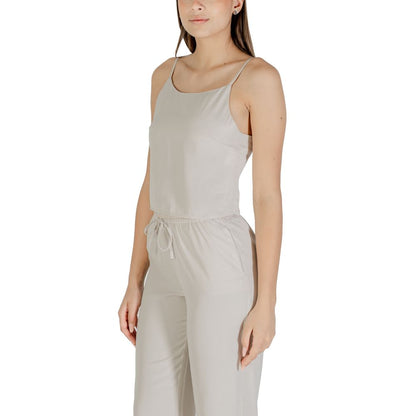 Only – Beiges Oberteil aus recyceltem Polyester