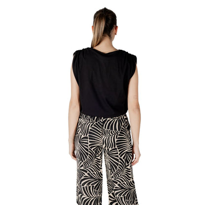 Jacqueline De Yong Schwarzes Baumwolltop