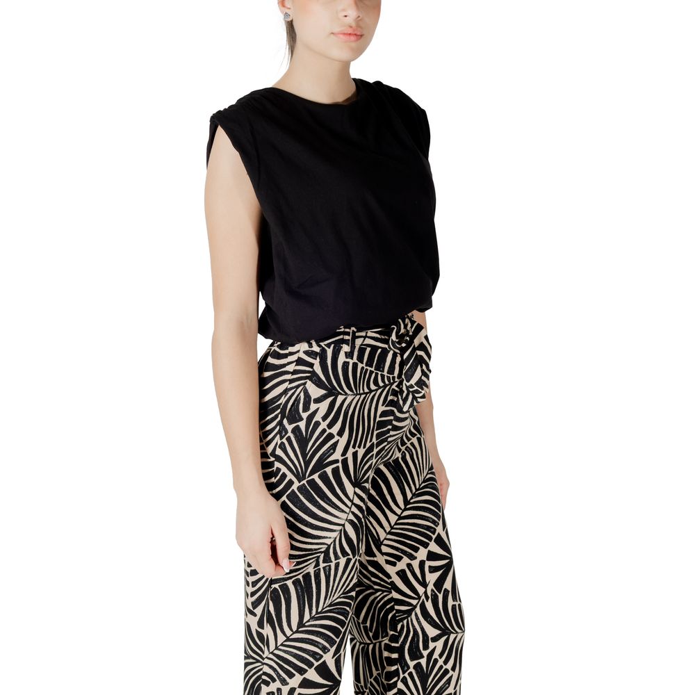 Jacqueline De Yong Schwarzes Baumwolltop