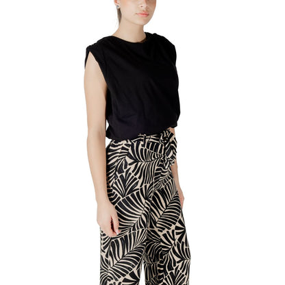 Jacqueline De Yong Schwarzes Baumwolltop