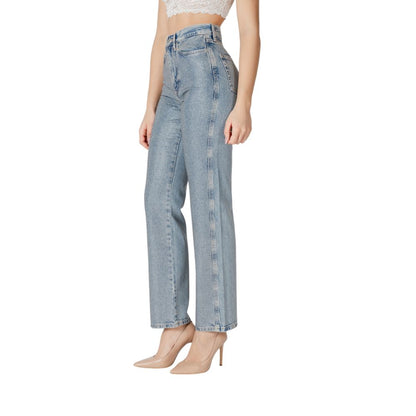 Only – Blaue Mom-Jeans aus Baumwolle