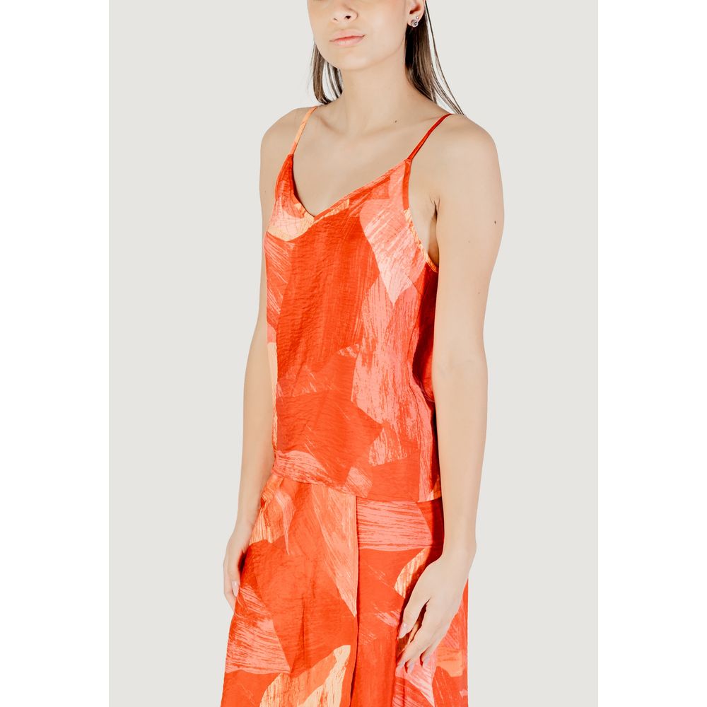 Vila Clothes – Rotes Polyamid-Top