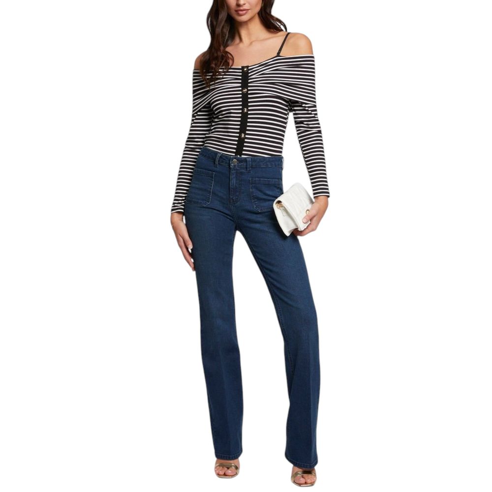 Morgan De Toi – Langärmliges Oberteil aus Viskose in Schwarz und Weiß