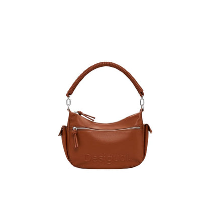 Desigual Braune Polyethylen-Handtasche