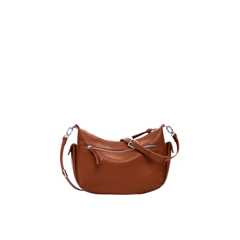 Desigual Braune Polyethylen-Handtasche